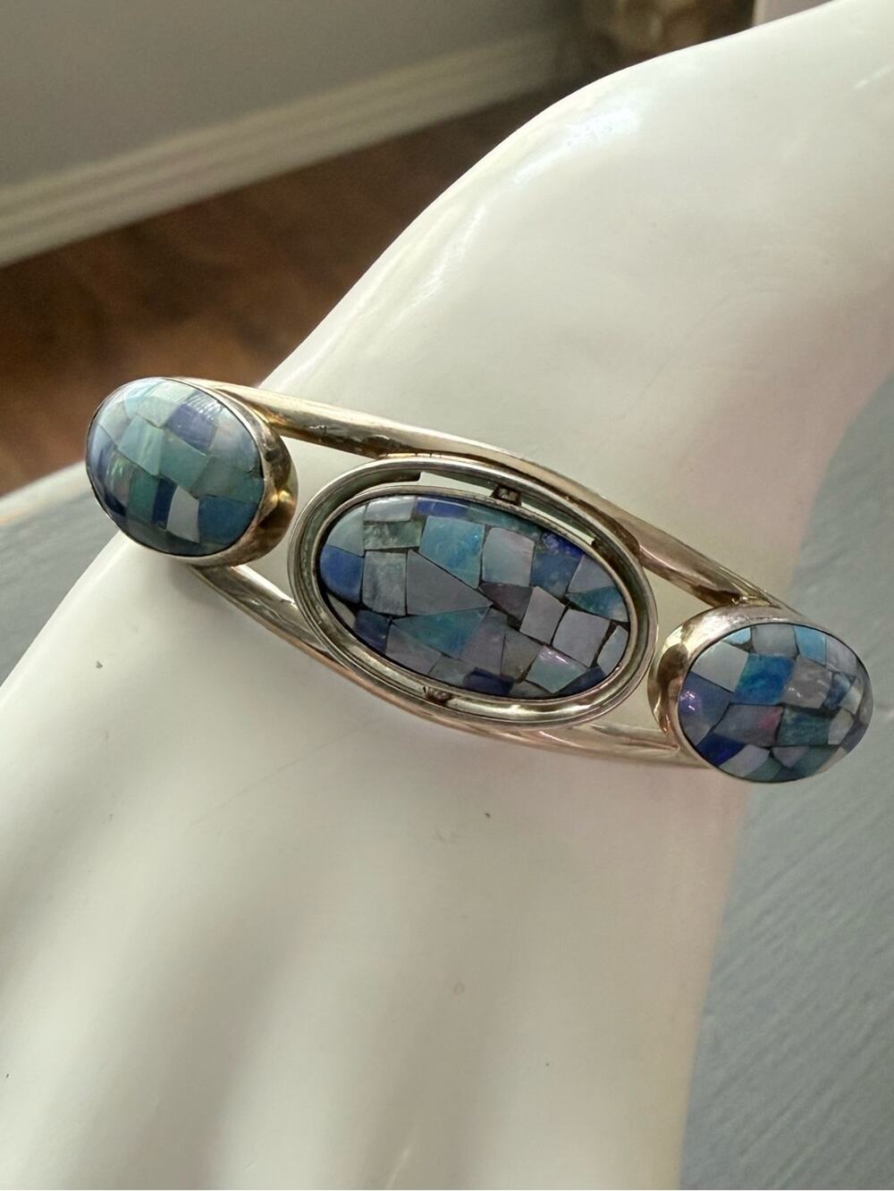 DTR Desert Rose Jay King 925 Sterling Silver Reversible Cuff Bracelet